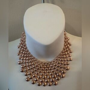 Amrita Singh NWT Bib Statement Necklace Rose Gold